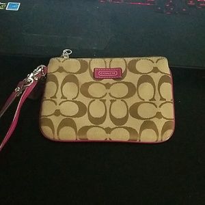 Coach Canvas Wristlet